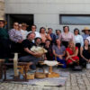 NODAR.00679 - Grupo Etnográfico de Trajes e Cantares do Linho durante o encontro SoCCos em Portugal - Tasca (Várzea de Calde, Viseu)